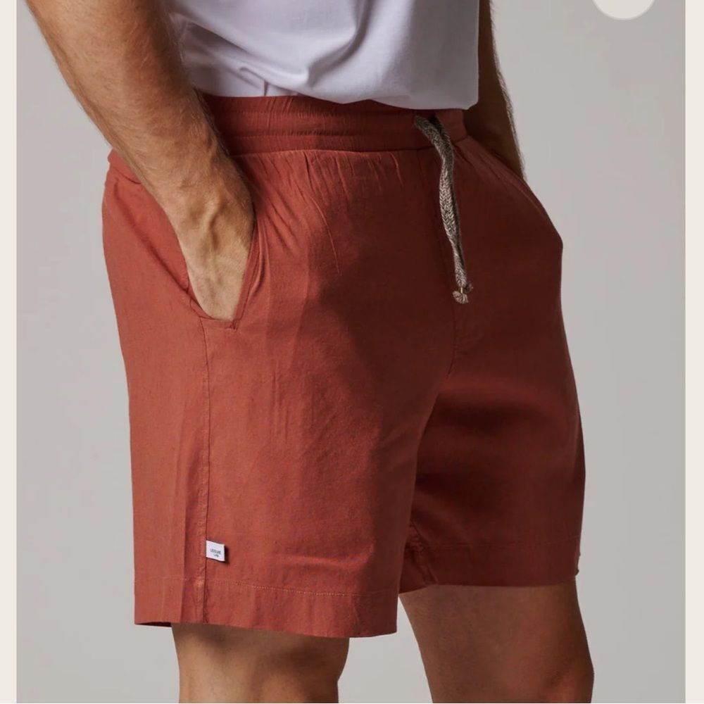 LEISURE LAB LAID-BACK   LINEN   SHORTS Copper